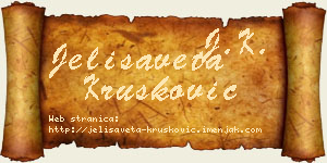 Jelisaveta Krušković vizit kartica